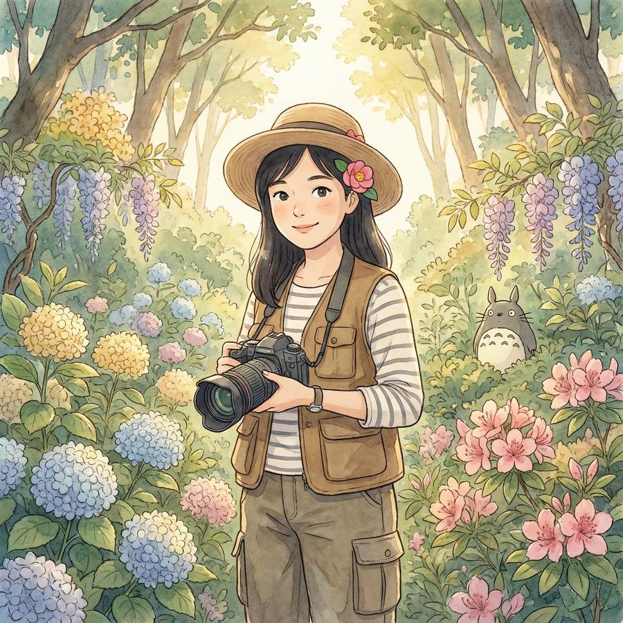 网红主播植物摄影师林雨薇